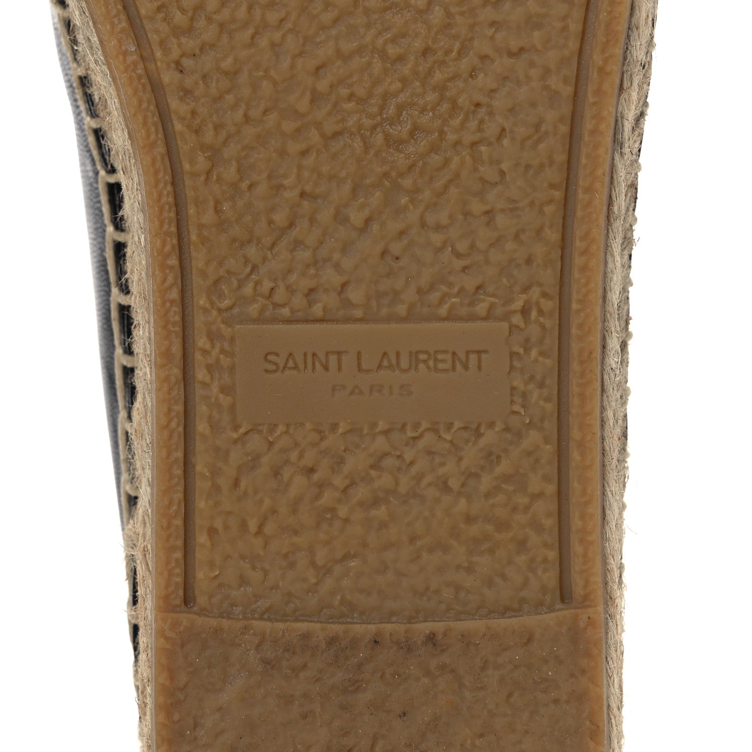 Saint Laurent Lambskin Monogram Espadrilles 37.5 Black 6 of 10