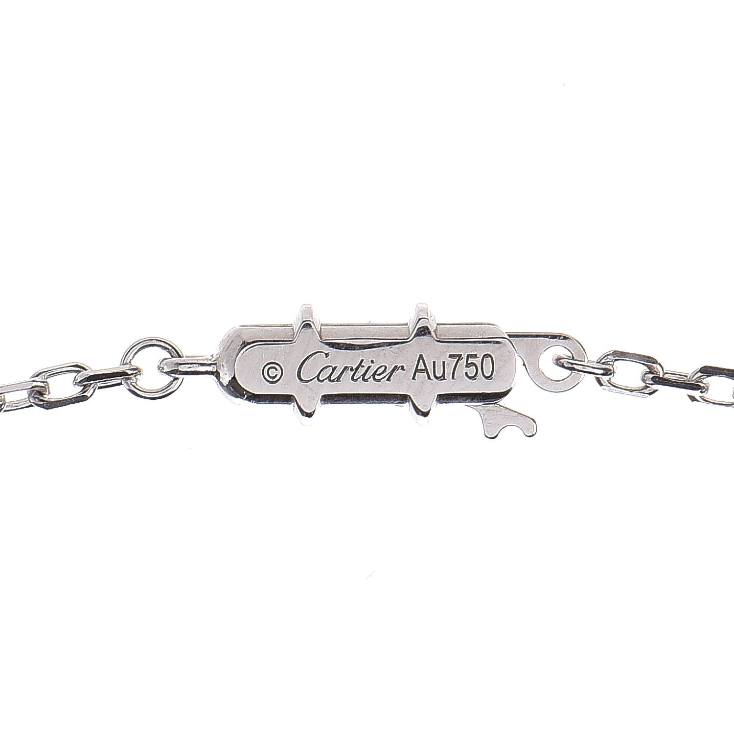 Cartier 18K White Gold Diamond Large Hearts and Symbols Pendant Necklace 5 of 8