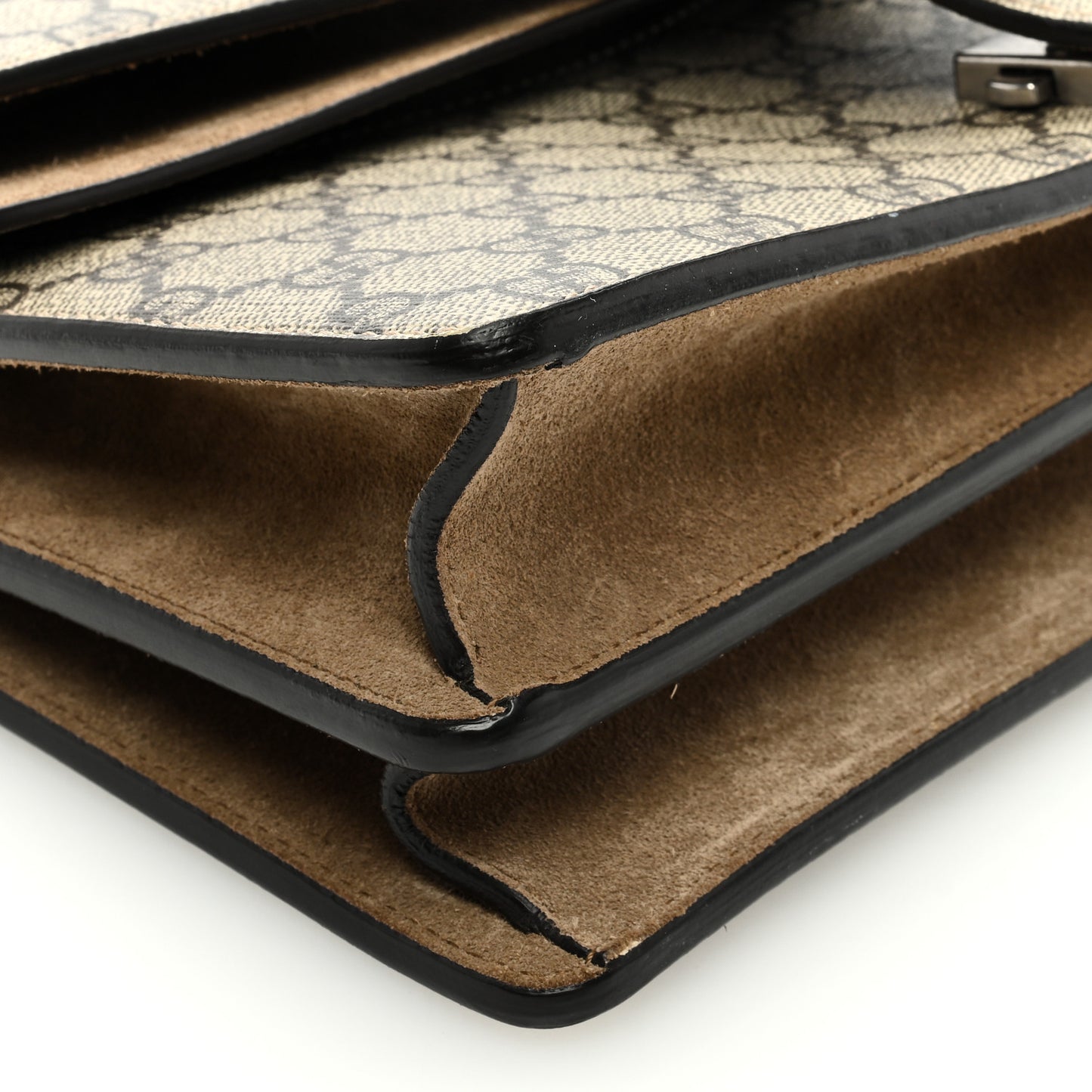 GG Supreme Monogram Suede Small Dionysus Shoulder Bag Taupe