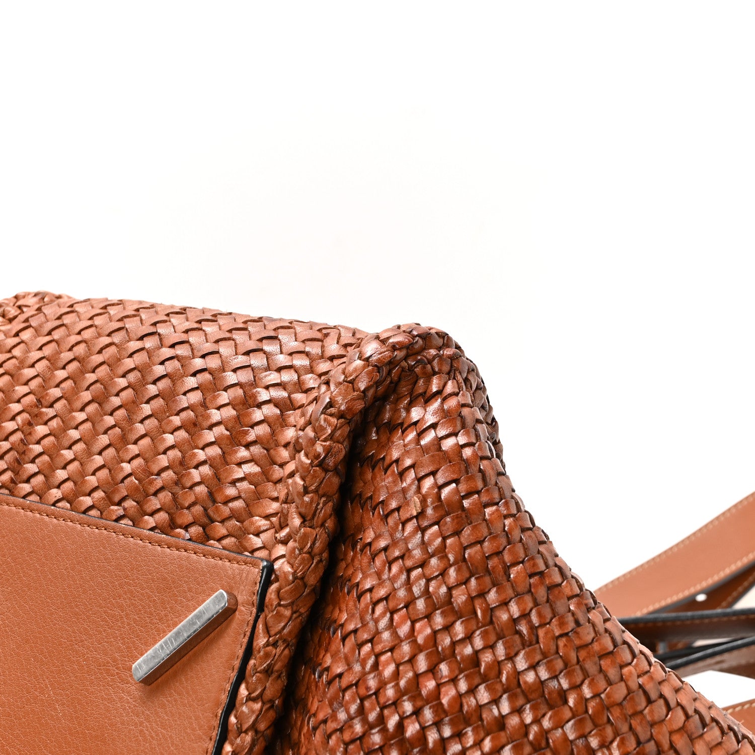 Loewe Calfskin Woven Medium Hammock Shoulder Bag Tan 12 of 13