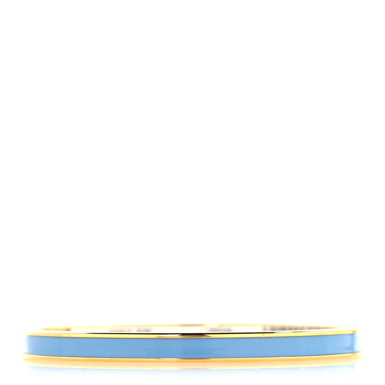 Hermes Enamel Printed Extra Narrow Uni Bracelet 62 Bleu Orage 3 of 5
