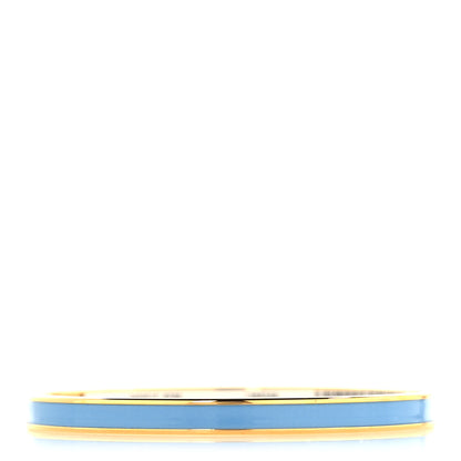 Hermes Enamel Printed Extra Narrow Uni Bracelet 62 Bleu Orage 3 of 5