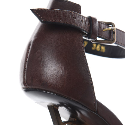 Saint Laurent Calfskin Opyum Sandals 36.5 Brown 12 of 12