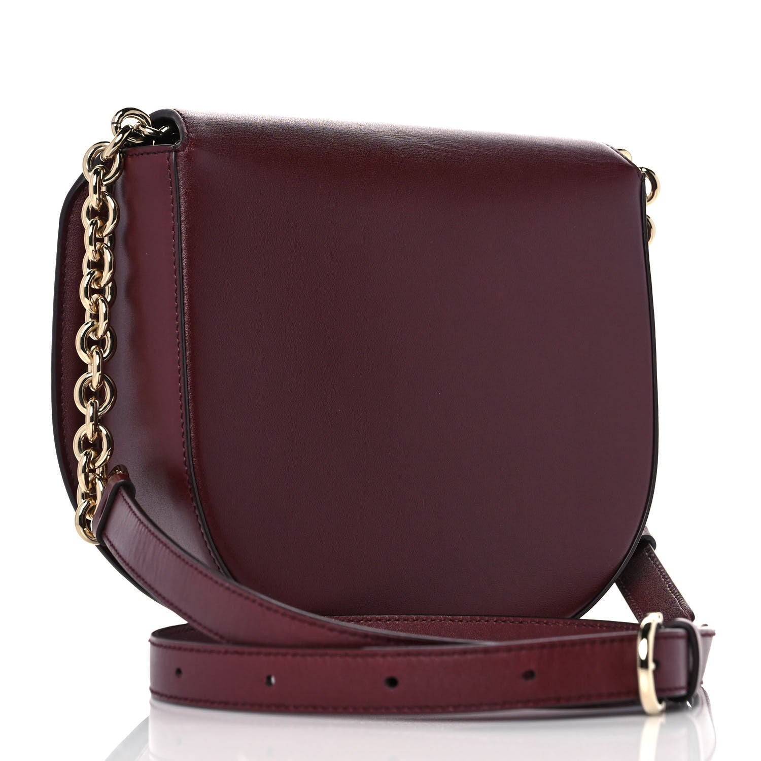 Salvatore Ferragamo Calfskin Small Vela Flap Bag Wine 2 of 7