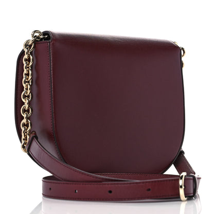 Salvatore Ferragamo Calfskin Small Vela Flap Bag Wine 2 of 7