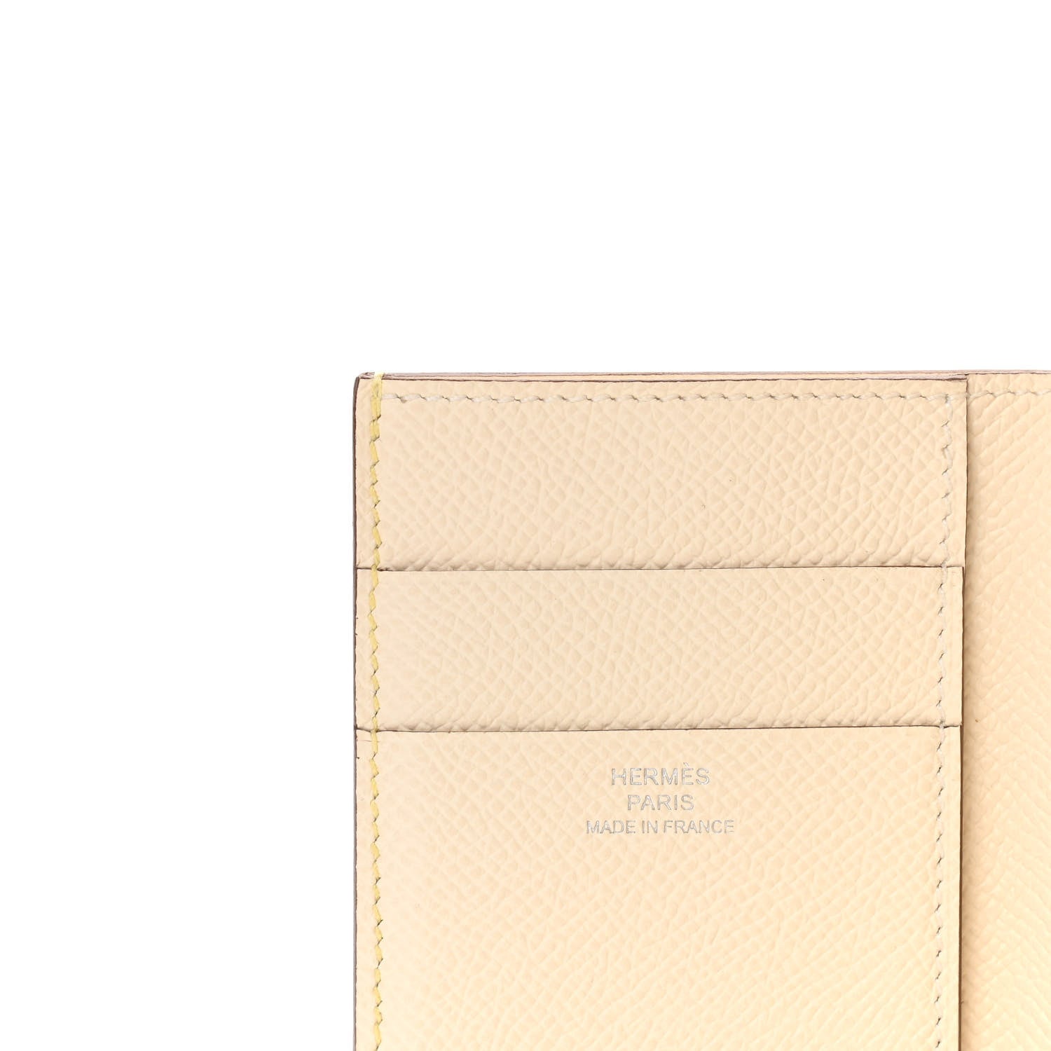 Hermes Epsom Verso Tri-Fold Bearn Compact Wallet Jaune Poussin Nata 7 of 13