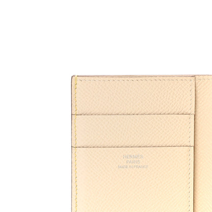 Hermes Epsom Verso Tri-Fold Bearn Compact Wallet Jaune Poussin Nata 7 of 13