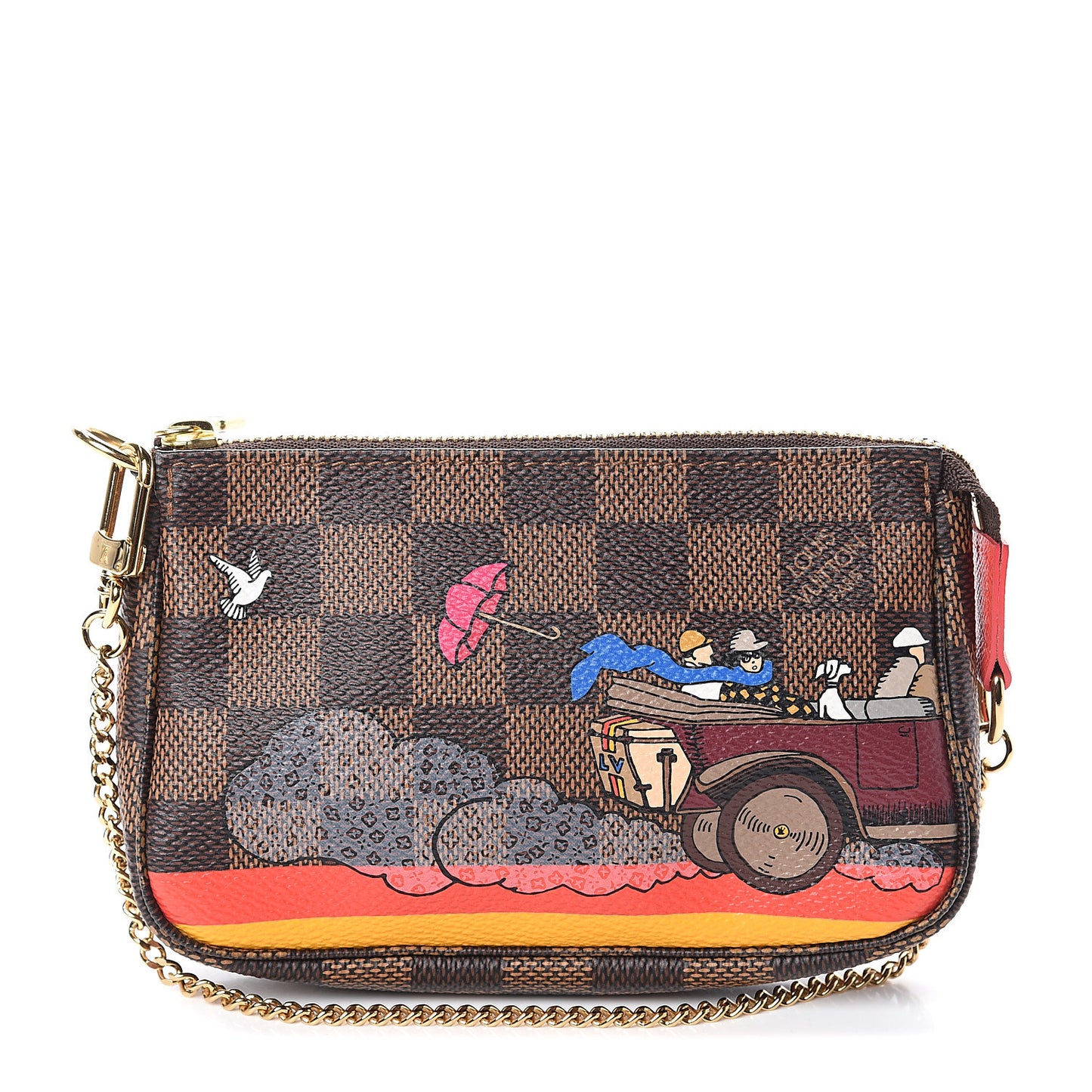 Damier Ebene 2015 Christmas Animation Mini Pochette Accessories