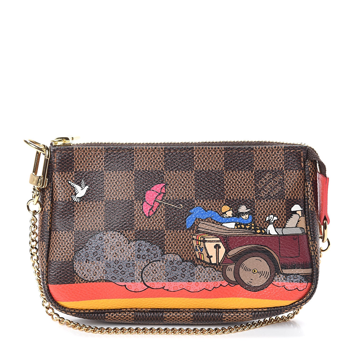 Louis Vuitton Damier Ebene 2015 Christmas Animation Mini Pochette Accessories 1 of 6