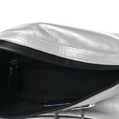 Valentino Garavani Metallic Calfskin VRing Belt Bag Silver 4 of 8