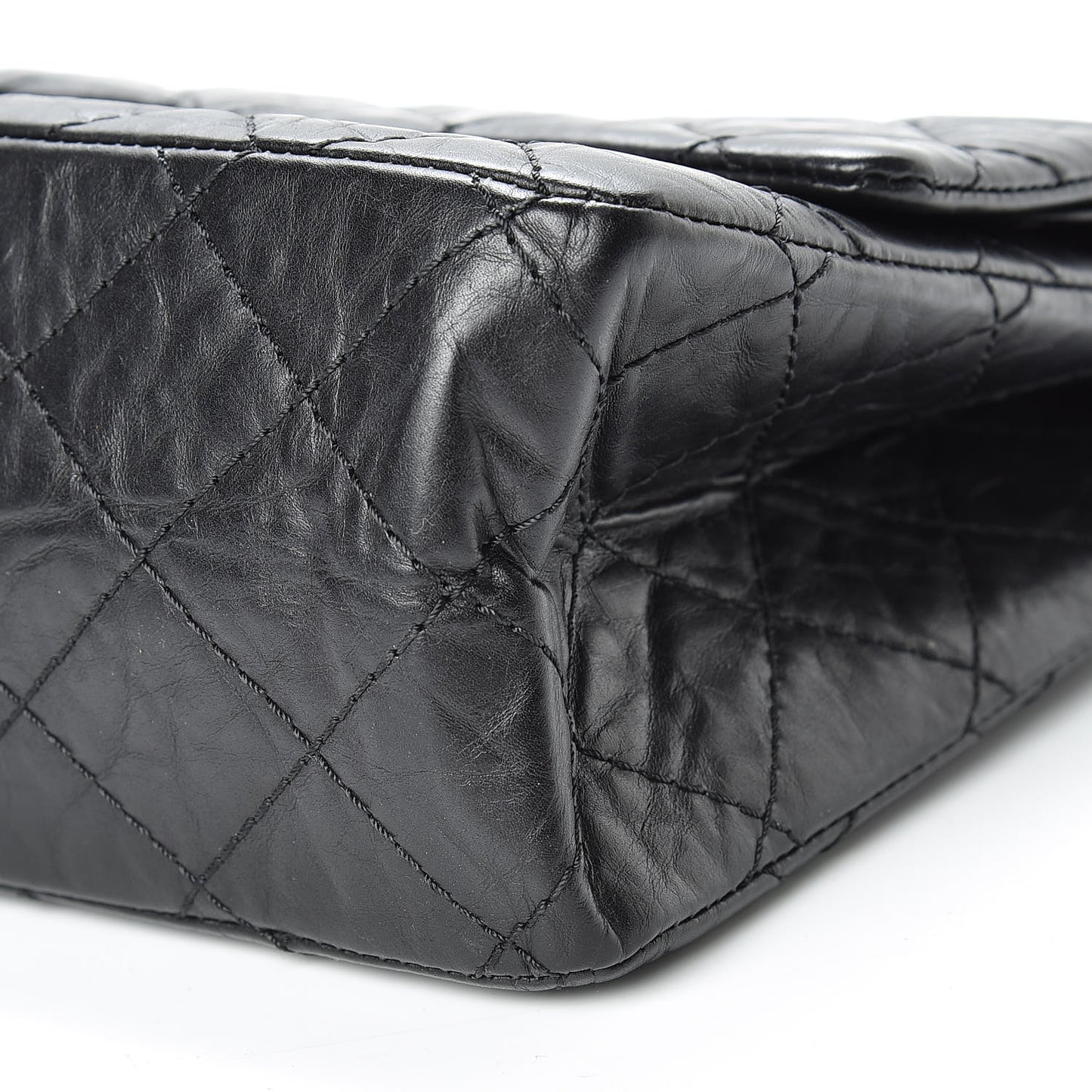 Aged Calfskin Quilted 2.55 Reissue 226 Flap Black