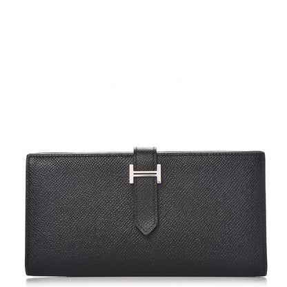 Hermes Epsom Bearn Gusset Wallet Black 1 of 8