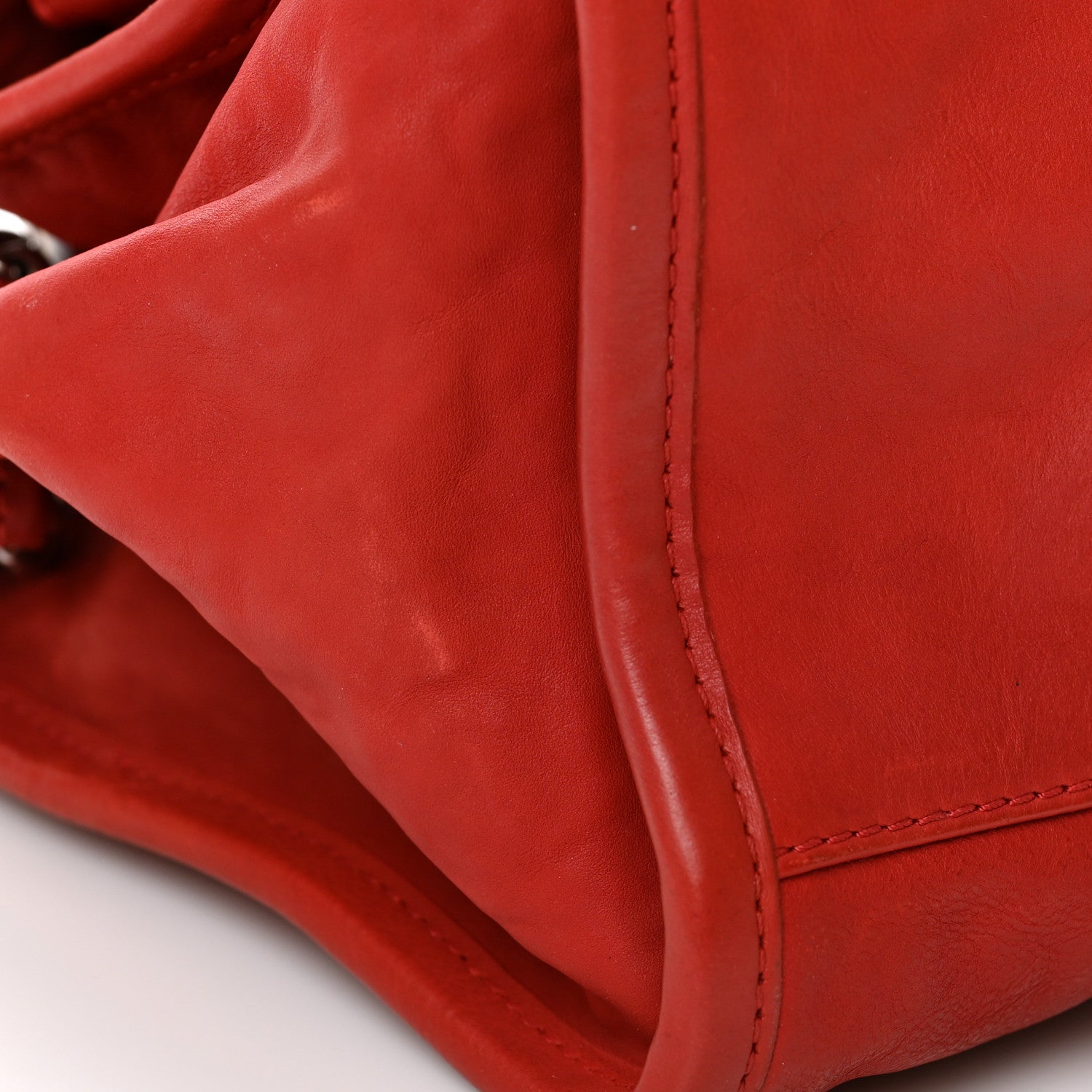 Chanel Ultra Soft Suede Calfskin Natural Beauty Flap Bag Red 11 of 11