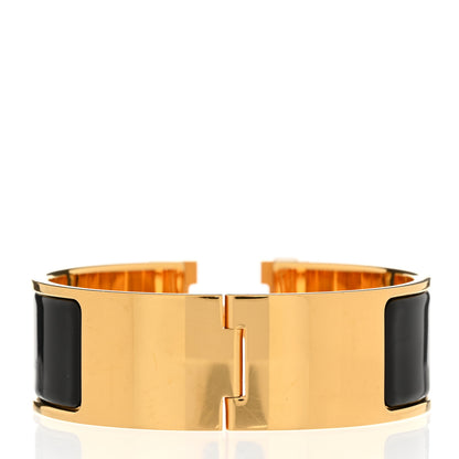 Hermes Enamel Wide Clic Clac H Bracelet PM Black 3 of 5