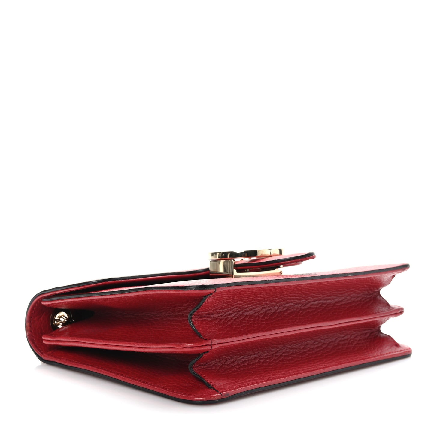 Dollar Calfskin Small Interlocking G Shoulder Bag Red