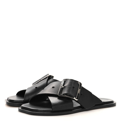 Loewe Calfskin Petal Belt Flat Sandal 36 Black 4 of 8