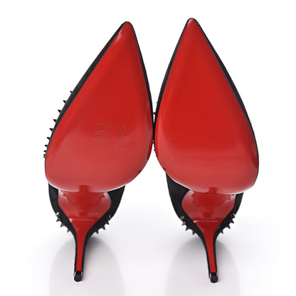 Christian Louboutin Veau Velours Anjalina 100 Pumps 38 Black 7 of 9