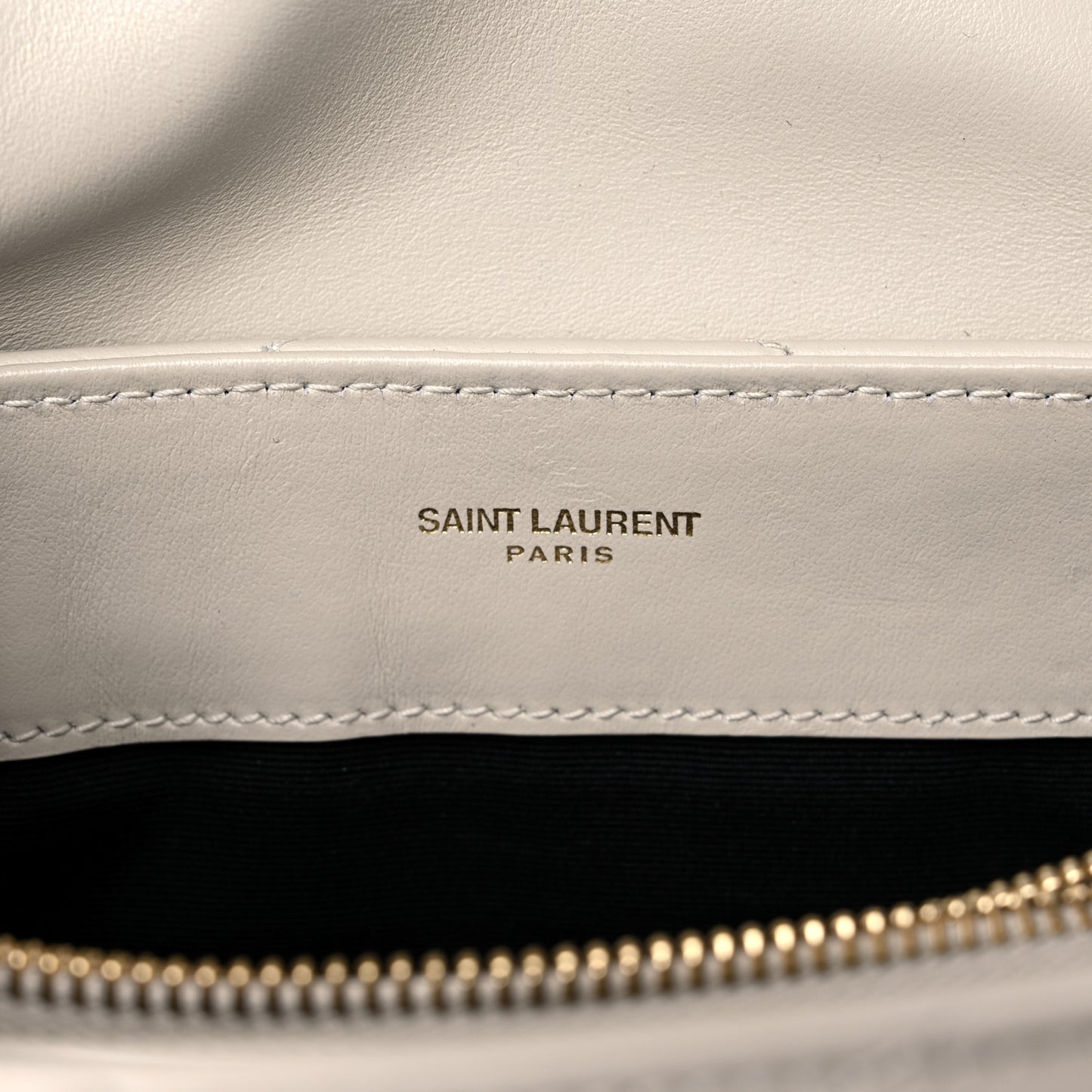 Calfskin Y Quilted Monogram Small Loulou Chain Satchel Ivory