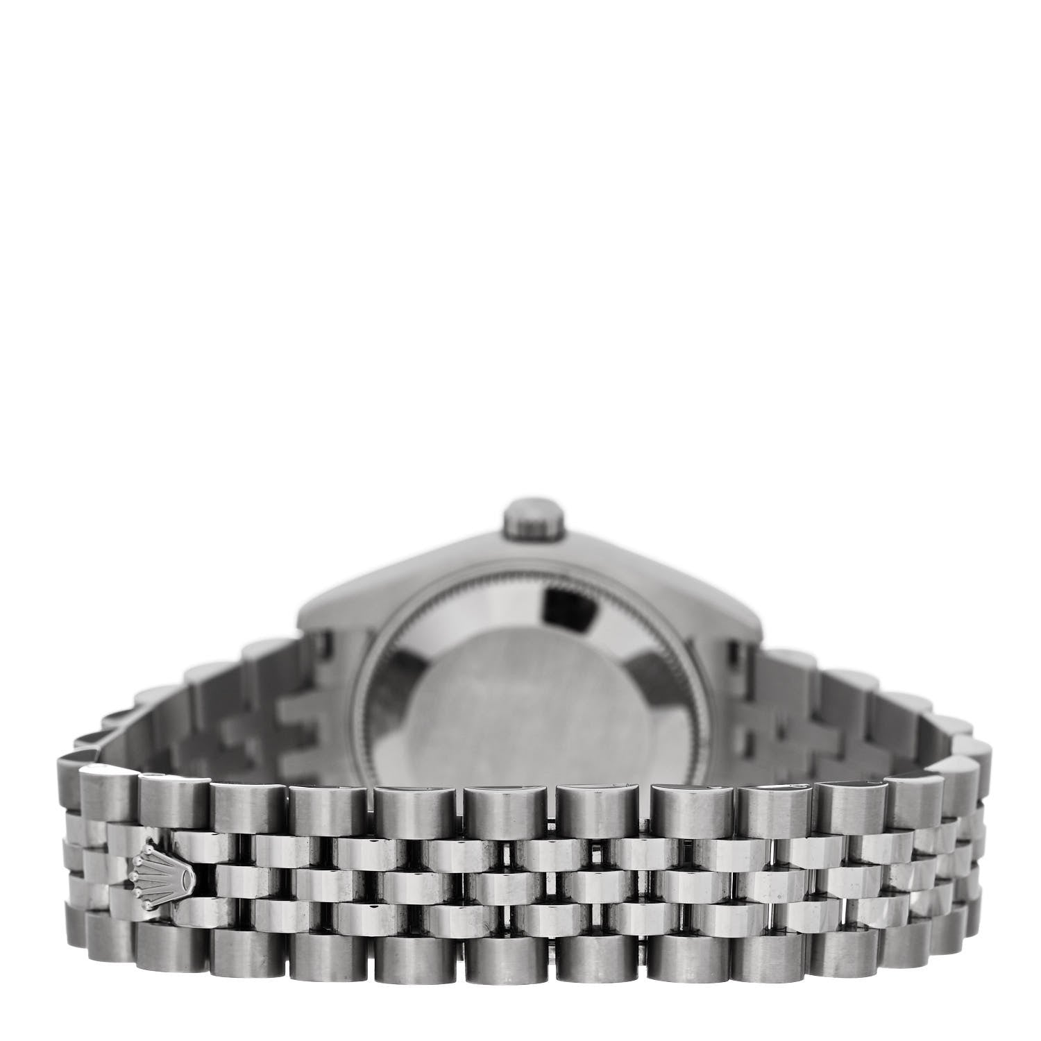 Rolex Stainless Steel 18K White Gold Black Mother of Pearl 31mm Oyster Perpetual Datejust Watch 178274 3 of 5