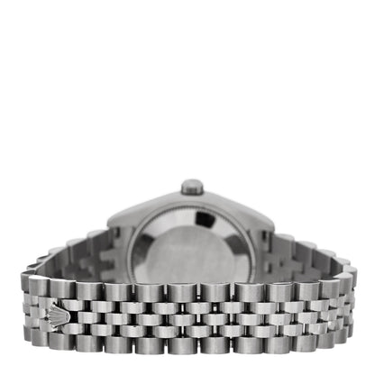 Rolex Stainless Steel 18K White Gold Black Mother of Pearl 31mm Oyster Perpetual Datejust Watch 178274 3 of 5