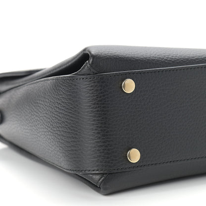 Gucci Dollar Calfskin Medium Interlocking G Top Handle Shoulder Bag Black 7 of 8