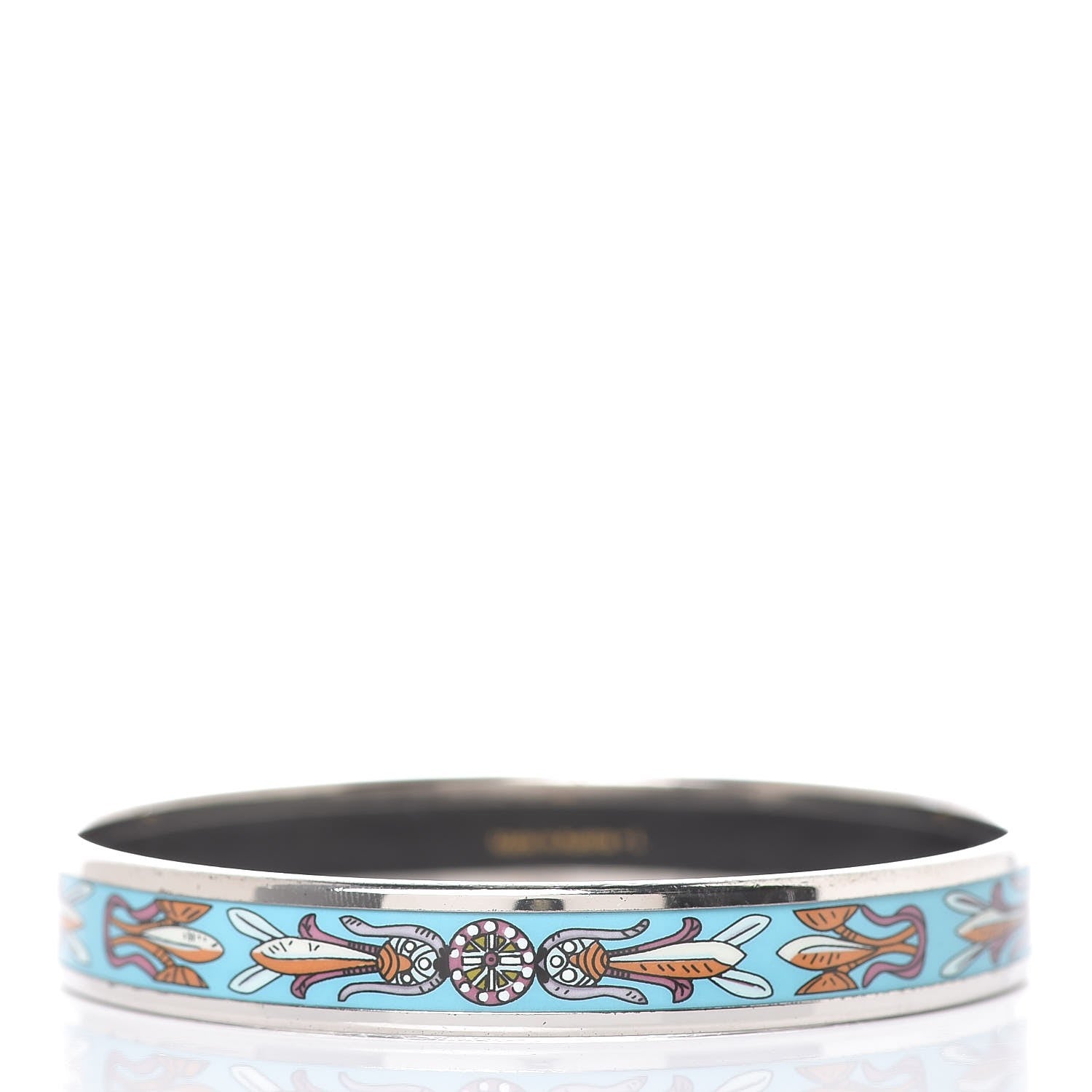 Hermes Enamel Printed Narrow Dreamcatchers Bracelet 62 3 of 6