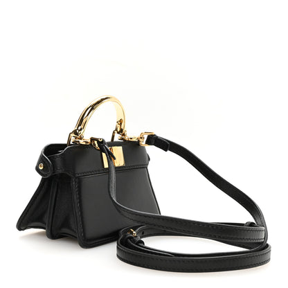 Fendi Shiny Nappa Nano Peekaboo Maxi Handle Satchel Black 3 of 11