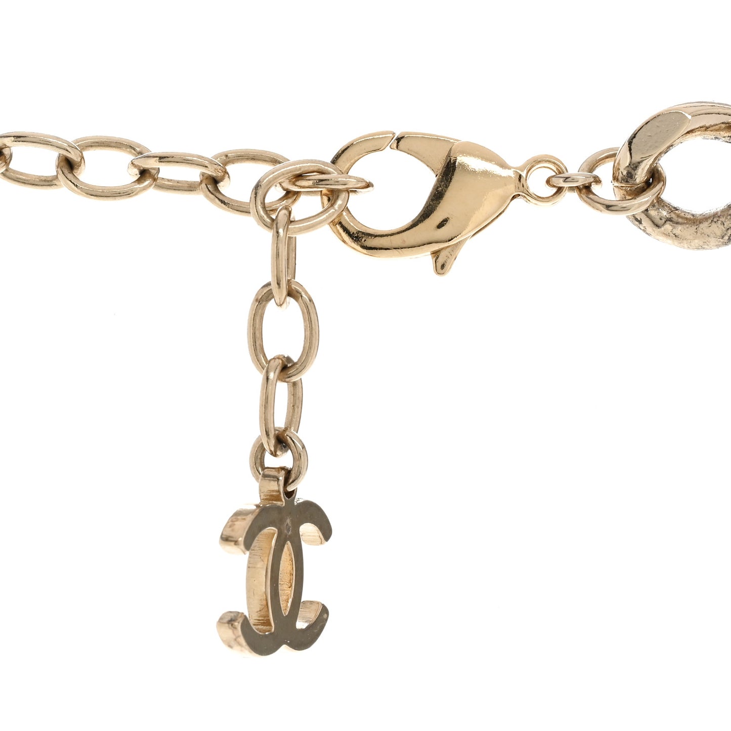 Crystal CC Oval Choker Necklace Gold