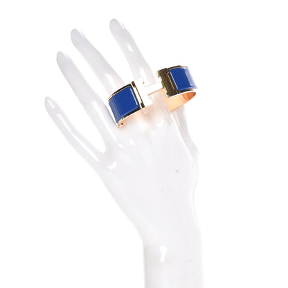 Hermes Enamel Wide Clic Clac H Bracelet GM Bleu Electrique 2 of 6