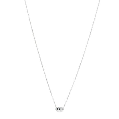 Tiffany Sterling Silver 9mm Elsa Peretti Bean Pendant Necklace 1 of 4