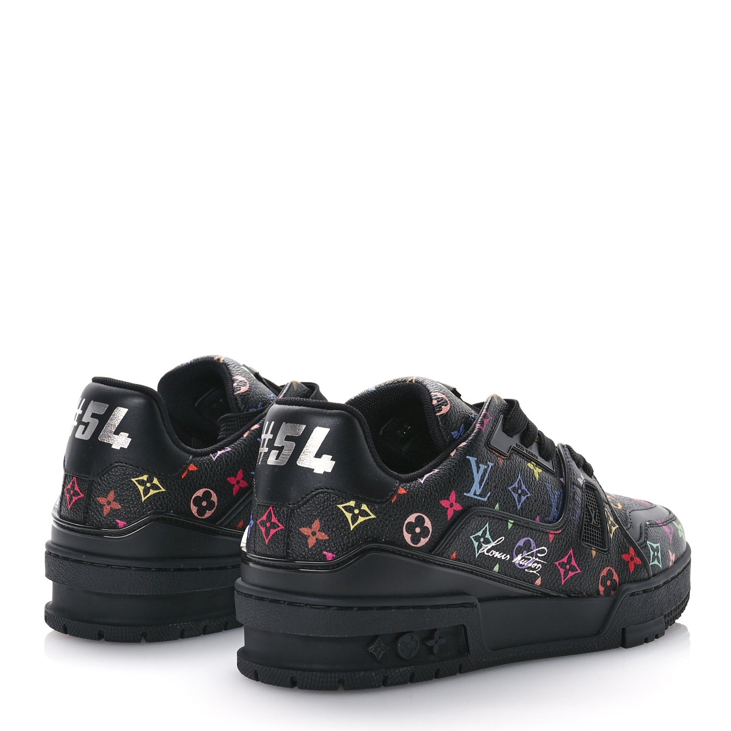 LV X TM Calfskin Monogram Multicolor LV Trainer Sneakers 36 Black