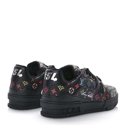 Louis Vuitton LV X TM Calfskin Monogram Multicolor LV Trainer Sneakers 36 Black 4 of 9