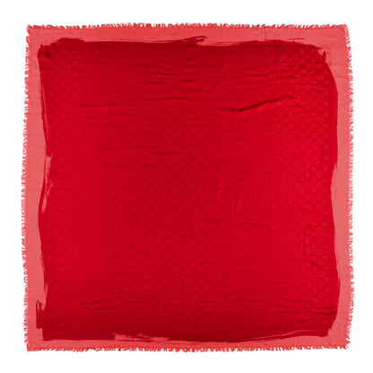 Louis Vuitton Silk Wool Monogram Arty Shawl Pink 1 of 3