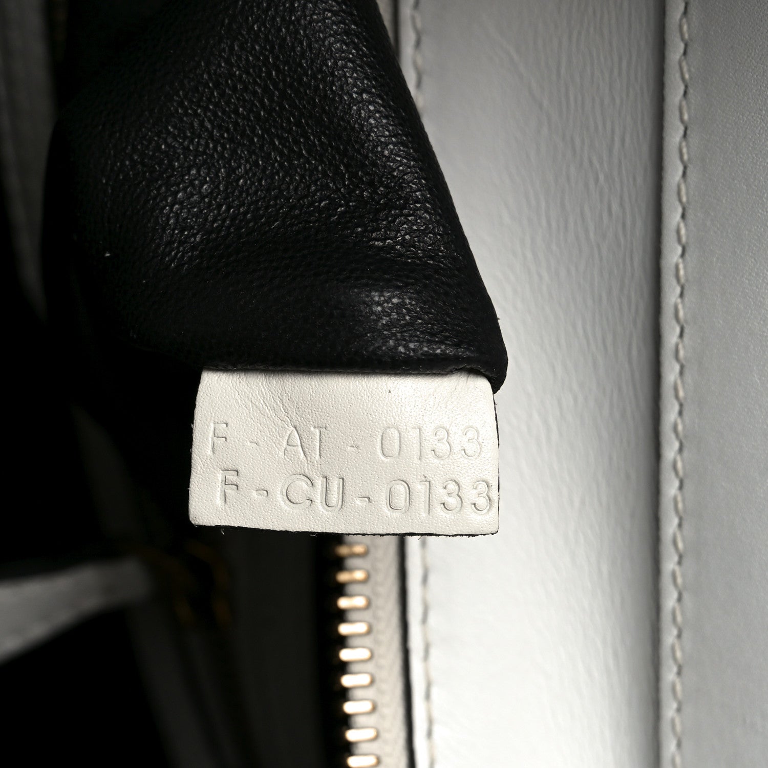 Celine Satin Calfskin Mini Bi-Color Luggage White Black 7 of 10