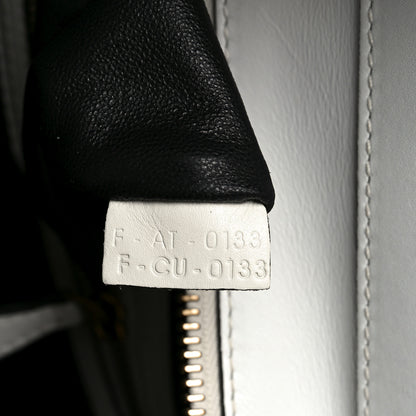 Celine Satin Calfskin Mini Bi-Color Luggage White Black 7 of 10