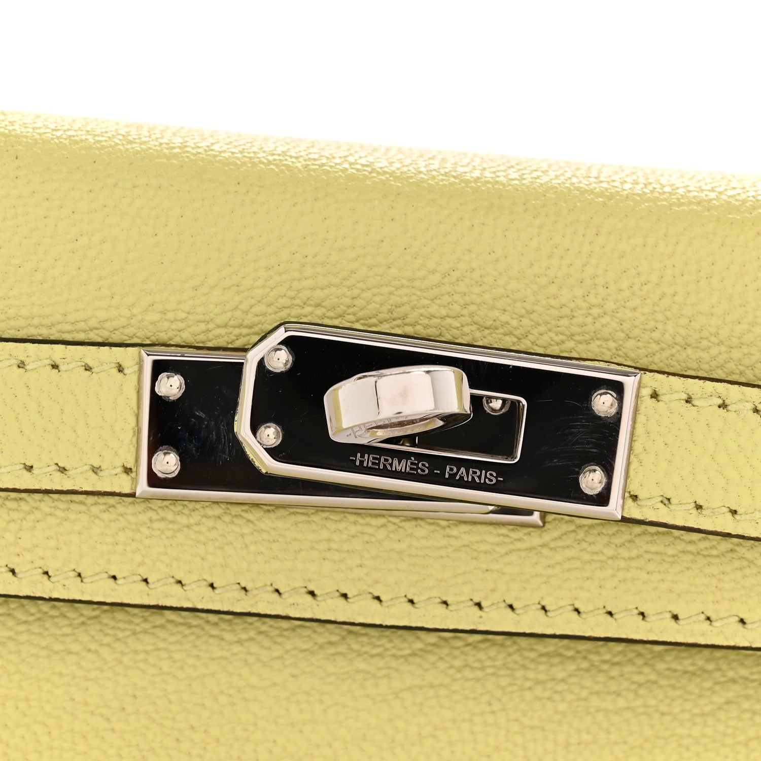 Hermes Chevre Mysore Mini Kelly Sellier 20 Jaune Bourgeon 12 of 14