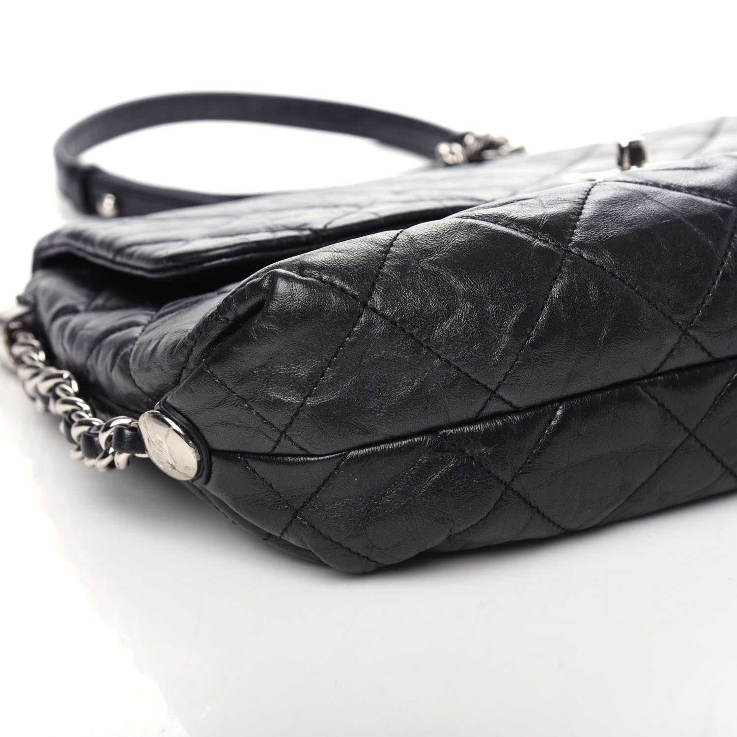 Chanel Crackled Aged Calfskin Big Bang Flap Black 8 of 9