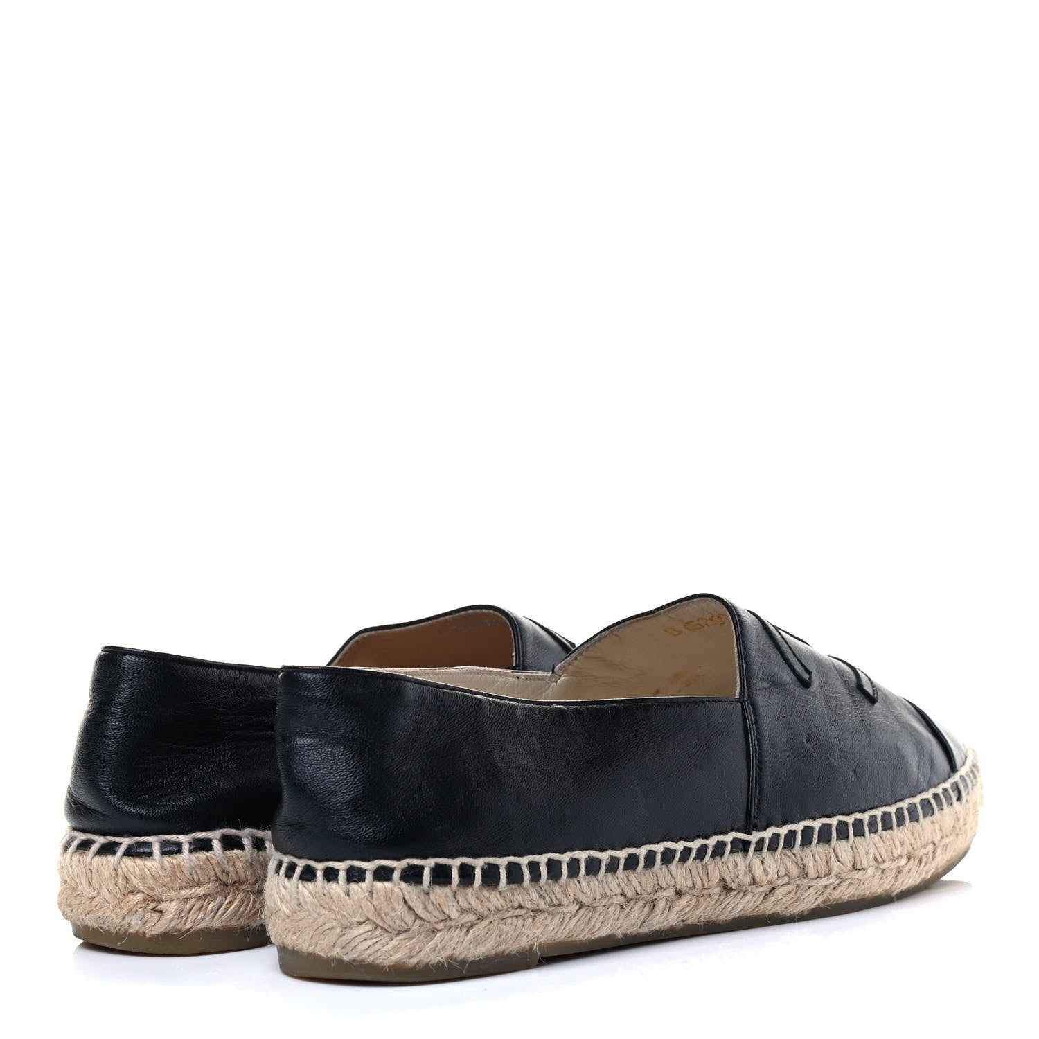 Chanel Lambskin CC Espadrilles 37 Black 3 of 8