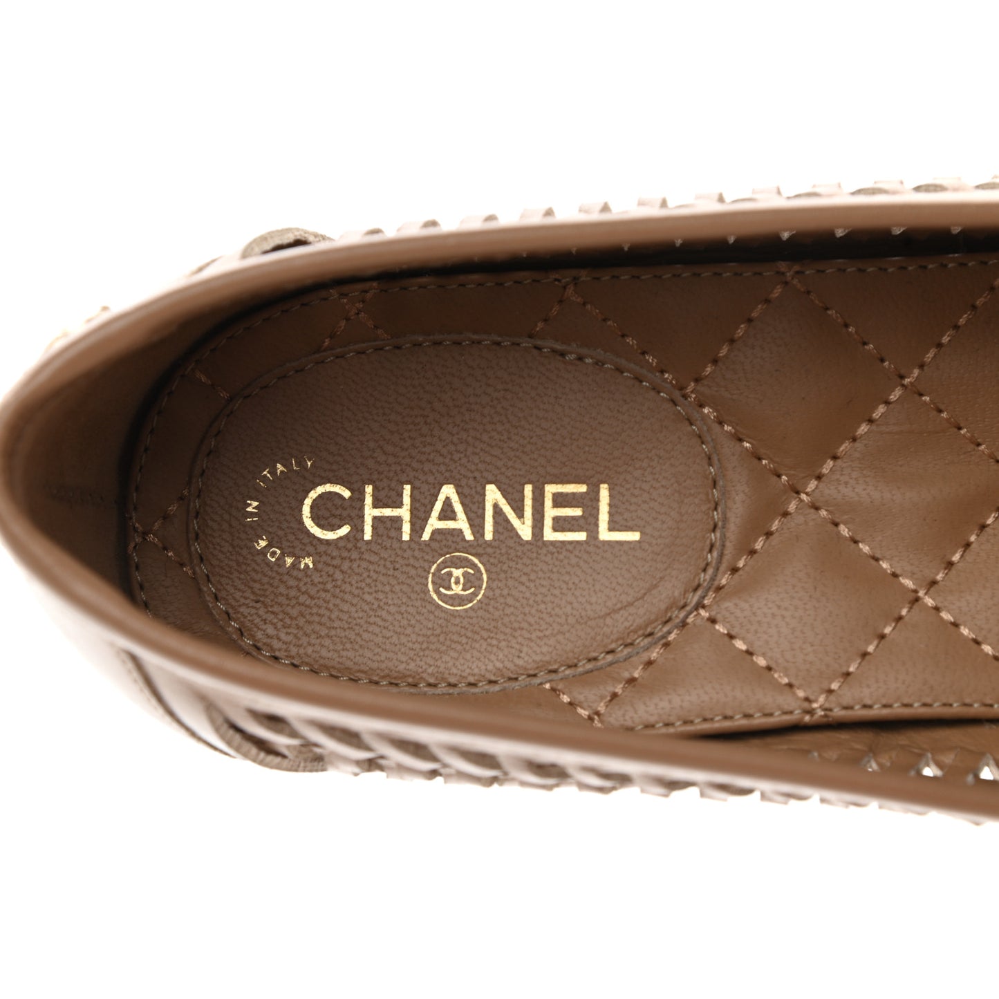 Lambskin Braided Kangaroo Mocassin Loafers 37 Light Beige