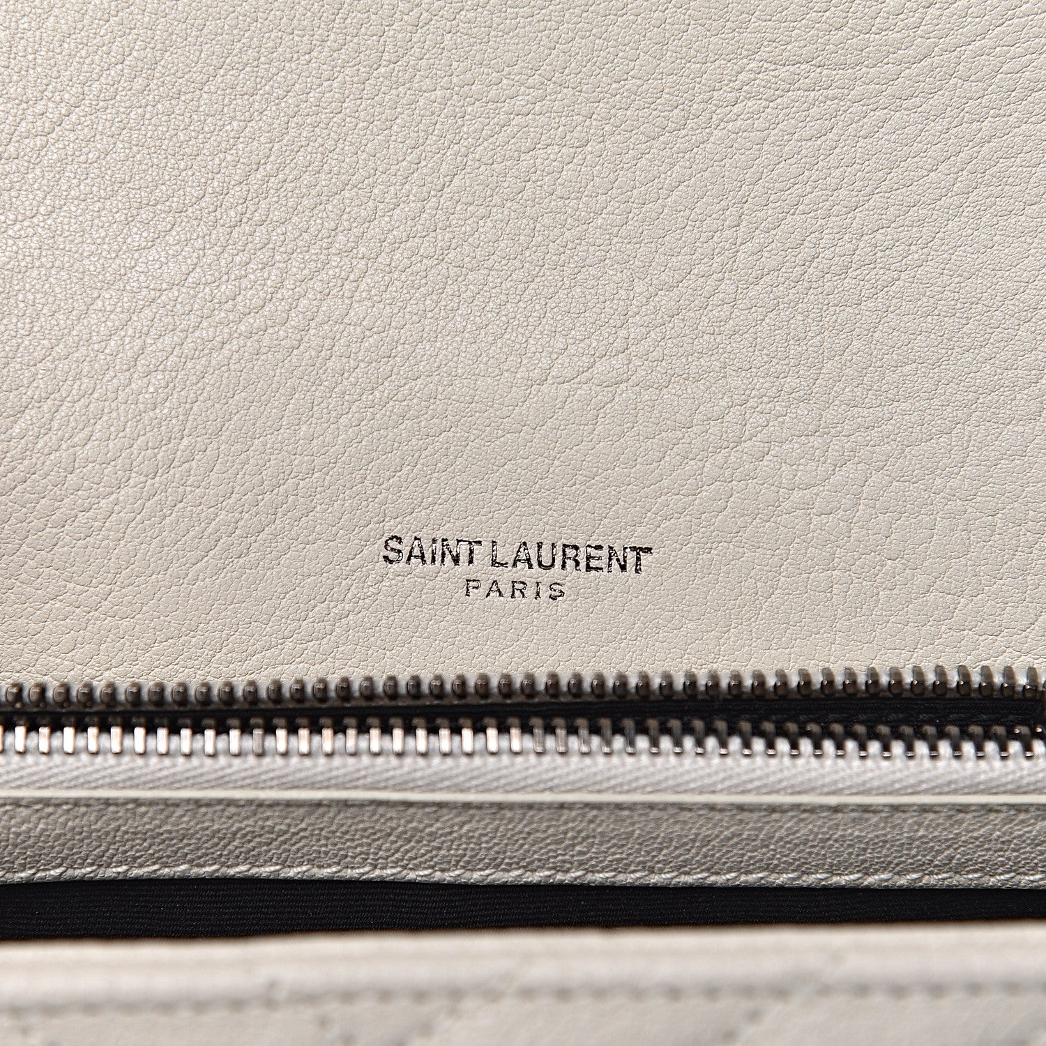 Saint Laurent Sheepskin Matelasse Chevron Monogram Medium College Bag Dove White 6 of 11