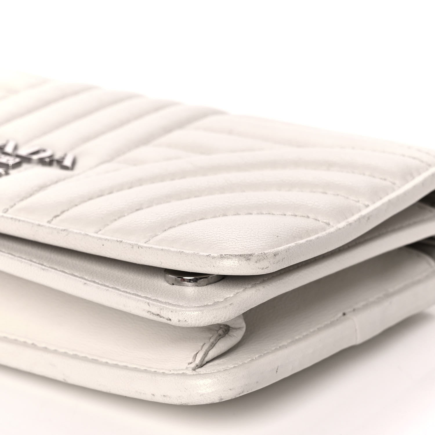 Prada Soft Calfskin Impunture Diagramme Chain Wallet 9 of 11
