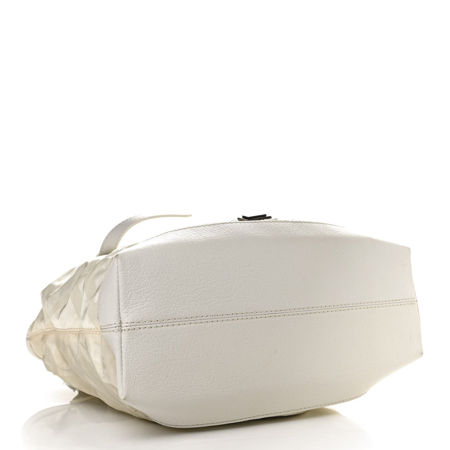 Nylon Beat Check Shoulder Bag White