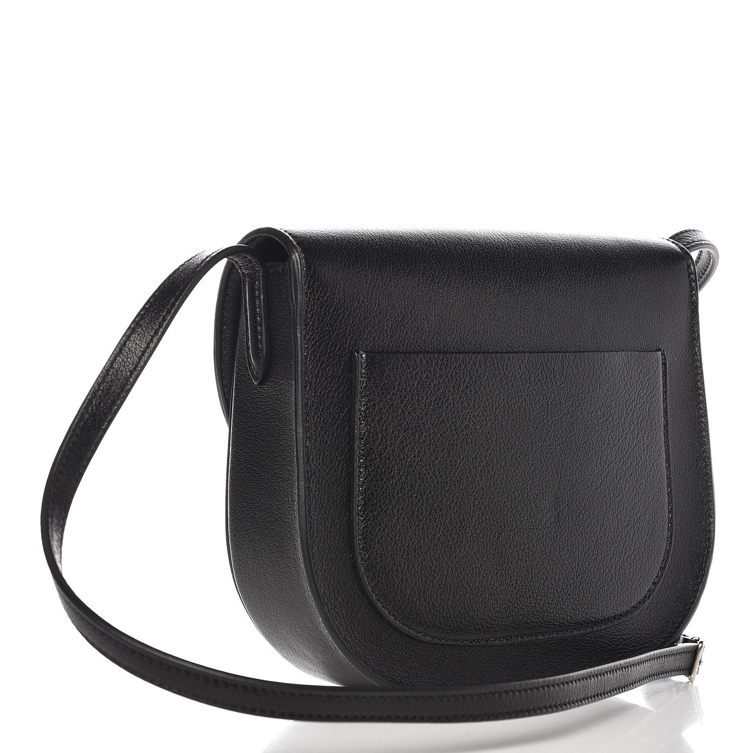 Celine Shiny Textured Calfskin Small Trotteur Black 3 of 6