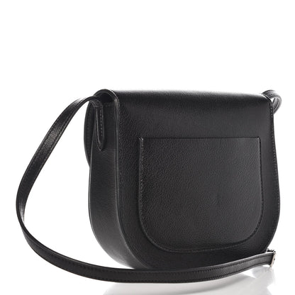 Celine Shiny Textured Calfskin Small Trotteur Black 3 of 6