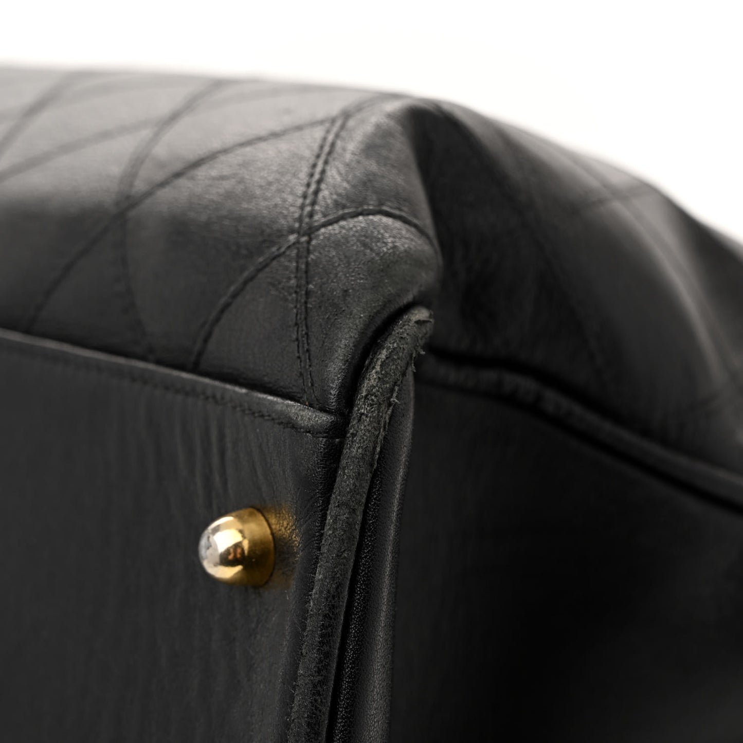 Calfskin Stitched XL Weekender Black