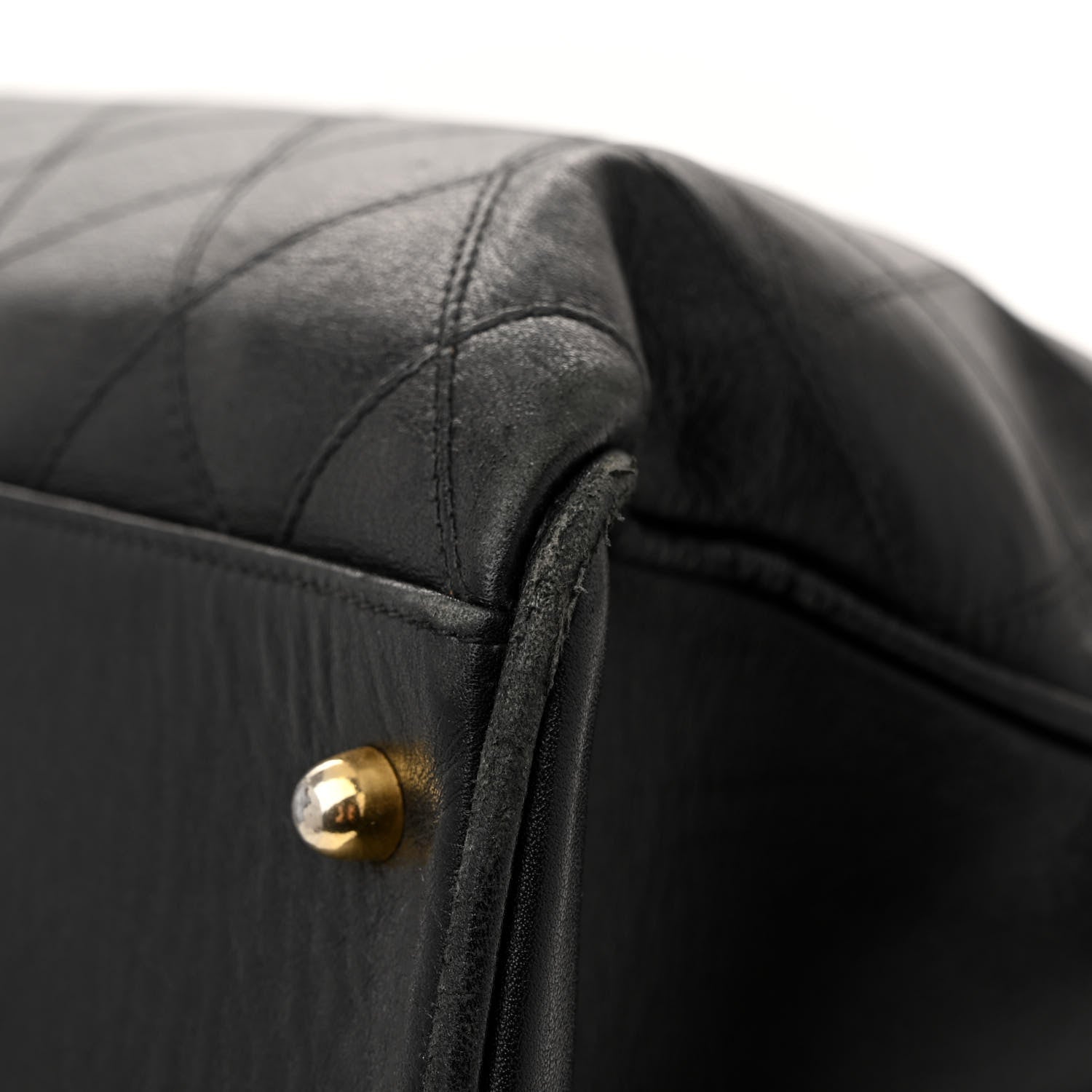 Chanel Calfskin Stitched XL Weekender Black 11 of 15