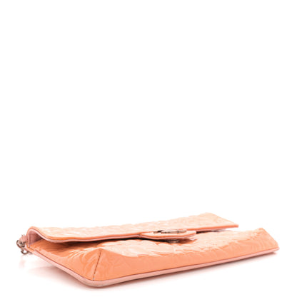 Chanel Patent Calfskin Camellia Embossed Flap Pochette Pink 4 of 13