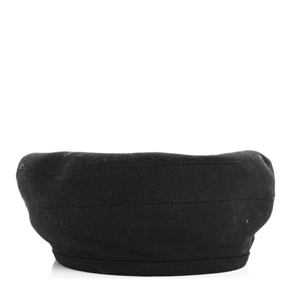 Hermes Cashmere Saint Honore Drap Beret 57 Black 4 of 8