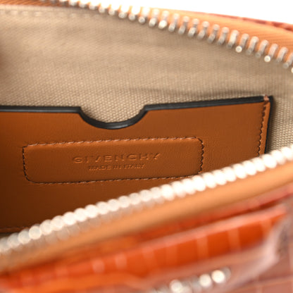Givenchy Calfskin Crocodile Embossed Nano Antigona Tan 6 of 8