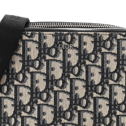 Christian Dior Oblique Pouch Beige Black 8 of 10